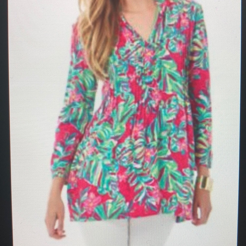 Lilly Pulitzer Tunic - Pomegranate Jungle Tumble